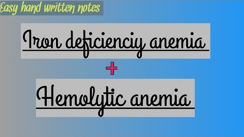 Iron deficiency anemia |  Hemolytic anemia | Urdu lecture | Learn with aroosa waheed