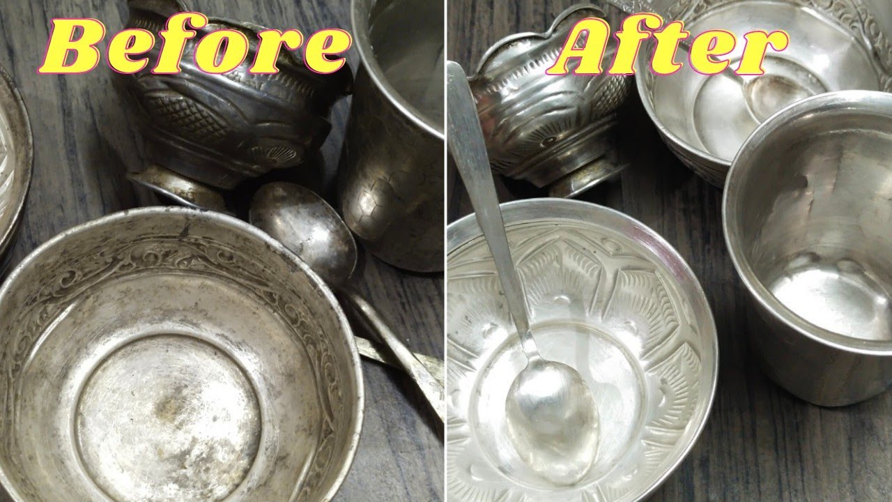 How To clean silver vessels at home in tamil chemical free cleaning