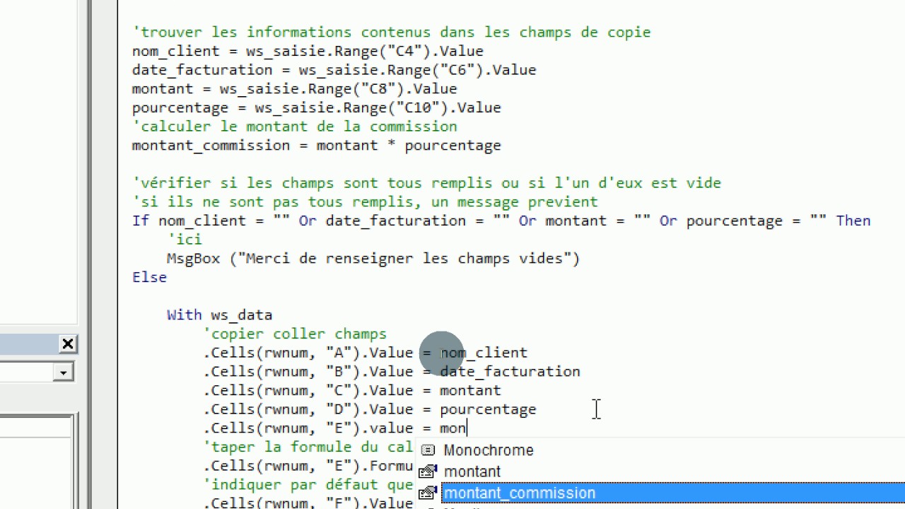 Excel VBA 213 Faire un calcul - YouTube
