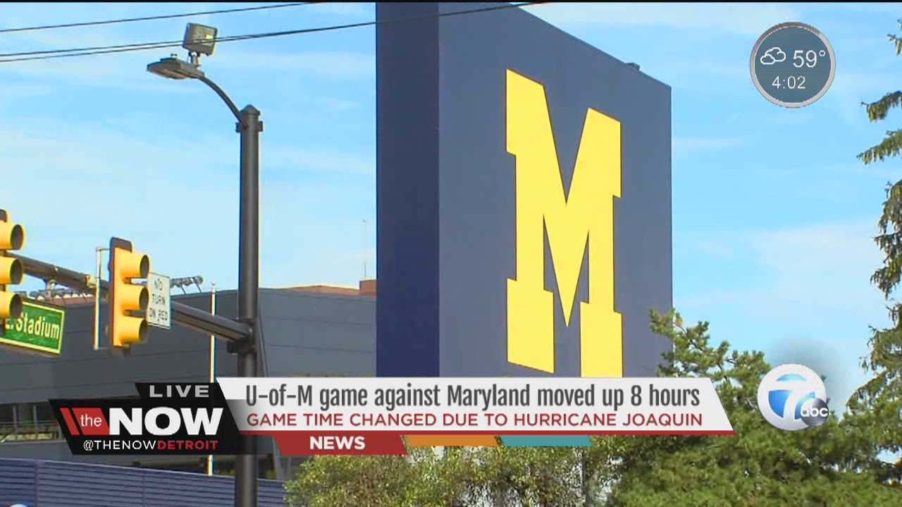 Game time changed for U of M vs. Maryland