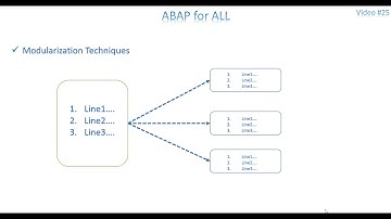 Video 25: ABAP -Modularization Technique - FM & Include Program
