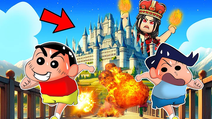 Shinchan Trying To Escape The Evil Queen Castle 😱 | Roblox Escape The Evil Queen Obby | Funny Game 😂