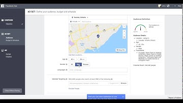 How to create a Facebook ad and target an audience by age, city and postal code ZIP code