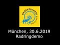 Radringdemo am 30.6.19 für den Radentscheid München