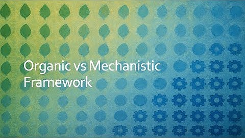 Organic Vs Mechanistic Frames | Robert J. White, PhD