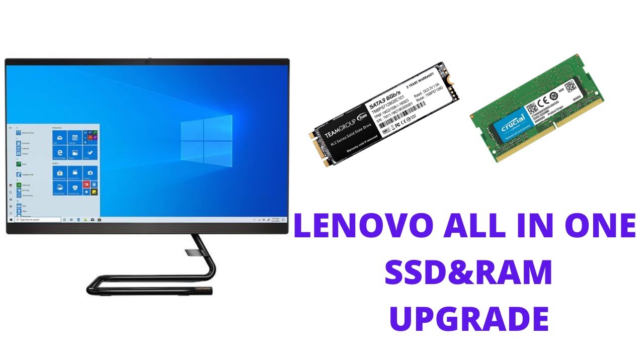 Lenovo IdeaCentre AIO 24 upgrade || how to upgrade SSD  memory in Lenovo  AIO YouTube