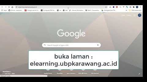Login ke Elearning UBP Karawang (SIPT2)