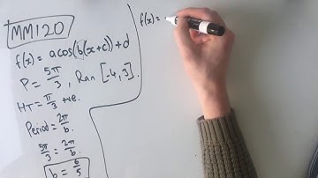 MM120 Maths Methods Fortify Study Guide - "How to find the equation of a cosine function"