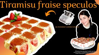recette monsieur cuisine connect: tiramisu fraise framboise  speculos !