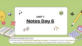 Notes Day 6 (Unit 7)