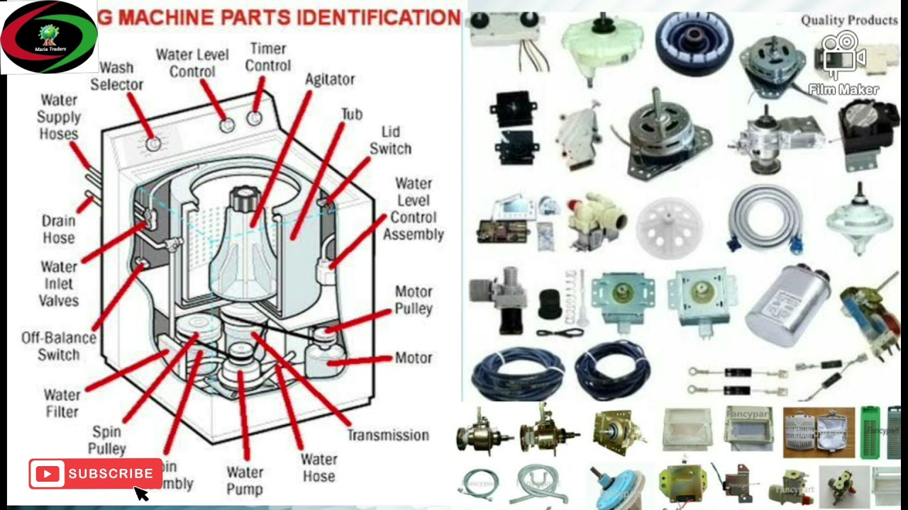 সব ধরনের ওয়াশিং মেশিনের নতুন স্পেয়ার পার্টস পাওয়া যায় spare parts Available here