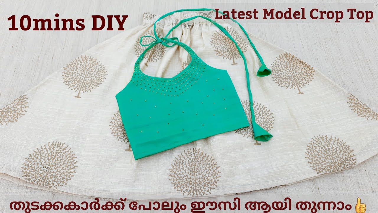 Halter Neck Crop Top Cutting& Stitching Party wear crop top for 2 to 3