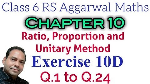 Exercise 10D class 6 RS Aggarwal maths