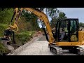 Cothren’s Custom Hardscapes and their CAT 306 with Engcon’s Tiltrotator System in action.