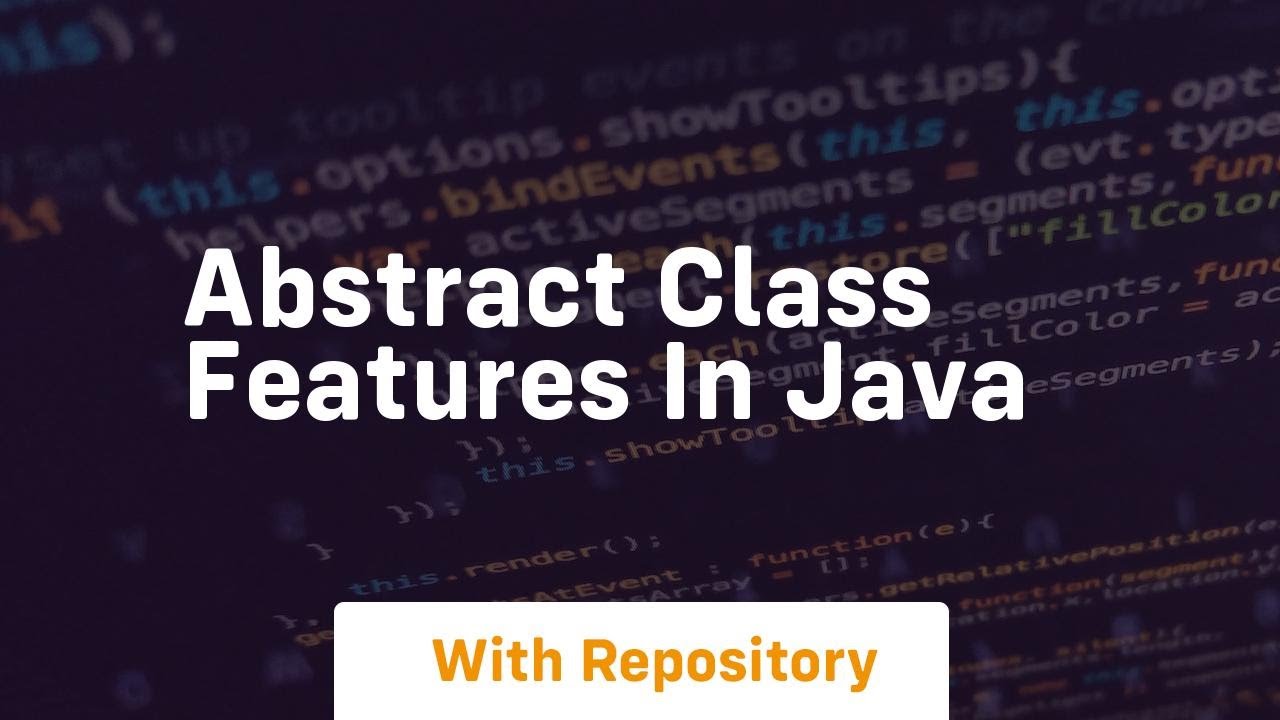 abstract class features in java - YouTube