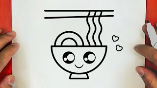 كيف ترسم اندومي كيوت خطوة بخطوة / رسم سهل / تعليم الرسم للمبتدئين | Cute indomie drawing