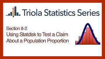 Statdisk Section 8-2: Using Statdisk to Test a Claim About a Population Proportin