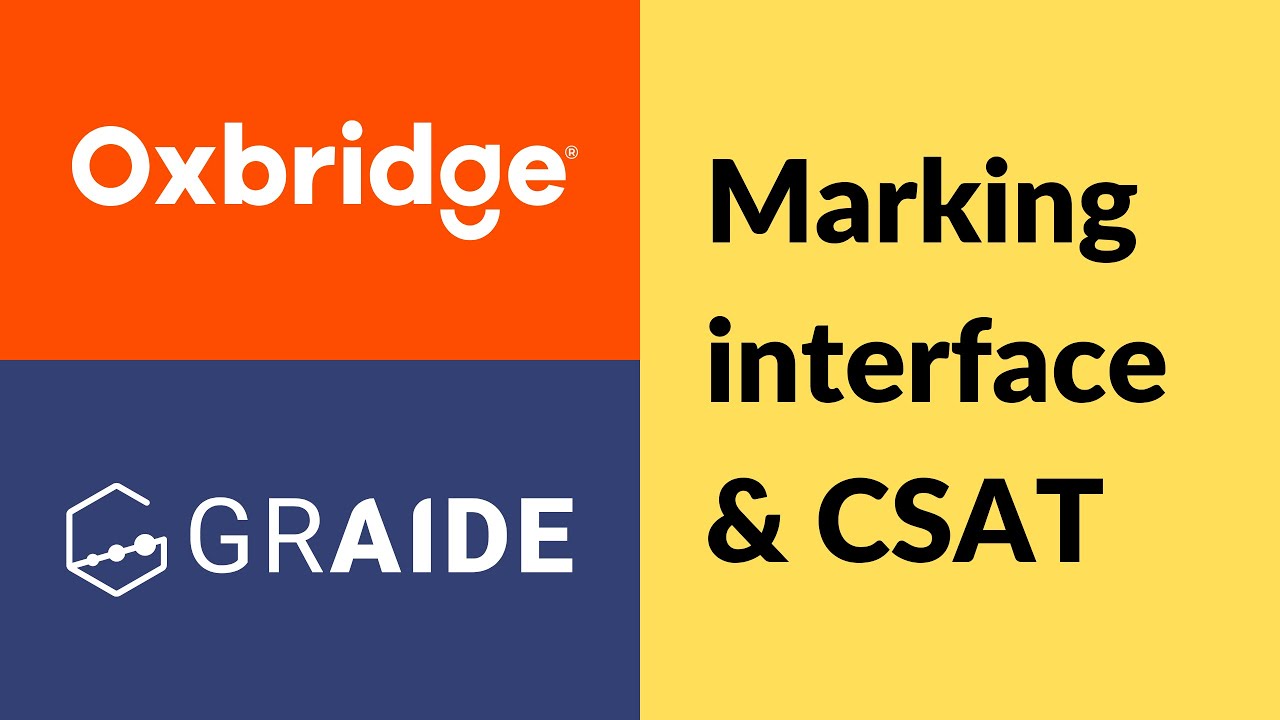 Oxbridge | Marking Interface & CSAT Improvement | Graide Case Study ...