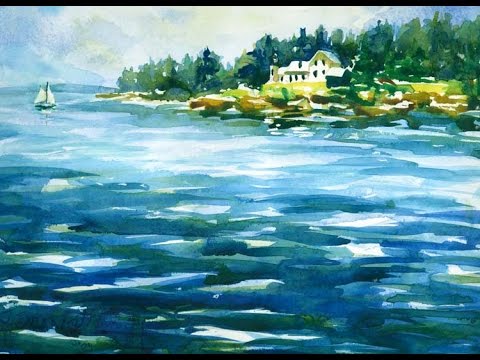 Watercolor Painting Demonstration of Lighthouse by...