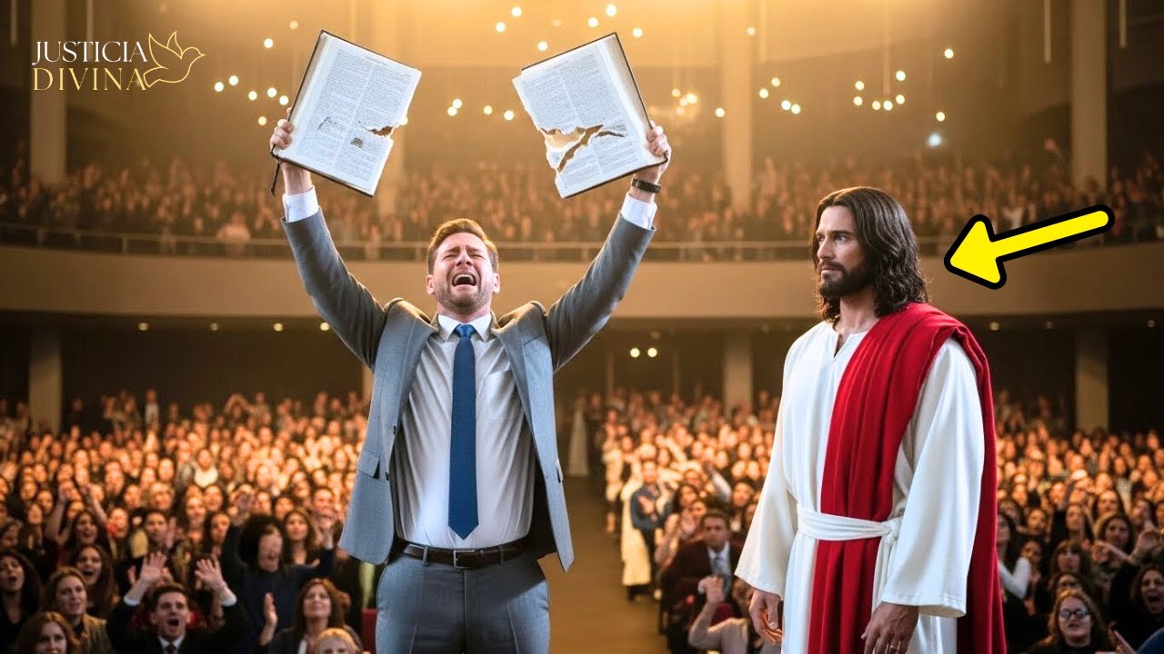 JESÚS DA UNA LECCIÓN a pastor que ROMPIÓ la biblia en medio del culto… la reacción PARALIZÓ a todo..