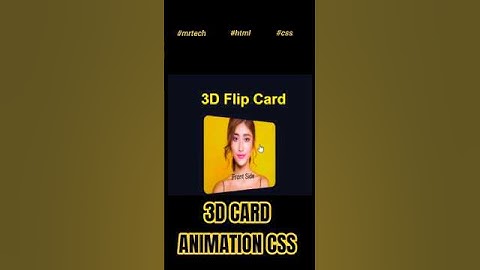 ✨How to Create 3D Flip Card Hover Effect using HTML & CSS | No JavaScript ✨ #coding #shorts