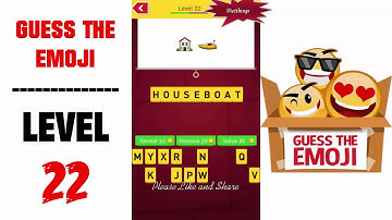 Guess The Emoji Level 22 - All Answers - Walkthrough ( By GMonks Entertainment )