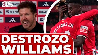 SIMEONE explica el DESTROZO de los HERMANOS WILLIAMS al ATLÉTICO DE MADRID