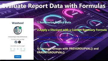 Evaluate Report Data with Formulas : Complete Module