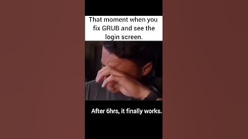 When GRUB finally works #memes #distrotube #linuxos #linux