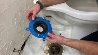 How to install a new toilet bowl - Kohler +Danco HydroSeat Toilet Flange Repair -all steps  part 2-2