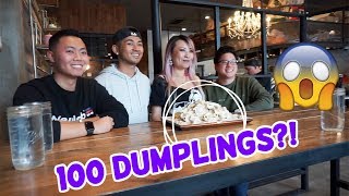 3 GUYS VS RAINAISCRAZY - 100 DUMPLINGS!