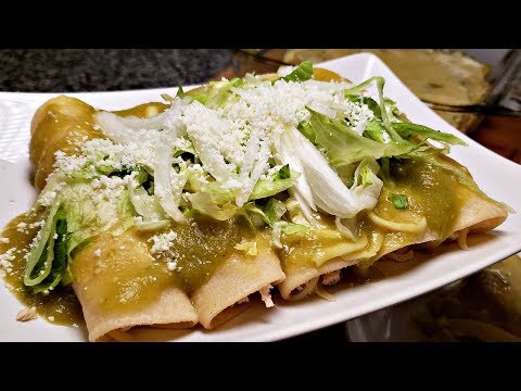Chicken Enchiladas Recipe | Enchiladas Verdes Recipe | Green Salsa Recipe