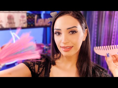 ASMR Pampering You | Wooden Makeup + Hair Roleplay