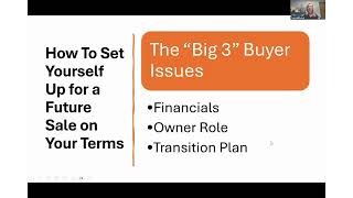 Webinar: Preparing Your Business To Sell