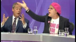 Eddie Izzard AND Nigel Farage get slapped down by audience on BBC's Question Time