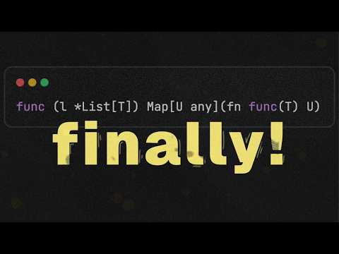 Generic Methods fixed Go Generics... Sort of