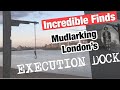 MUDLARKING LONDON ENGLAND E14 - Mudlarking the historic Thames river in the 2,000 y/o City of London