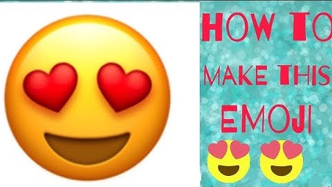How to draw heart eye emoji 😍😍