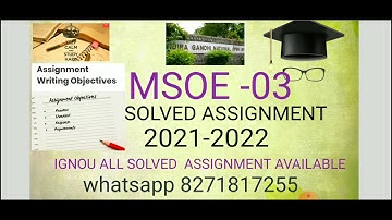 MSOE -03 SOLVED ASSIGNMENT  2021-2022