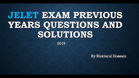 #3 | jelet exam questions and solutions 2019|  jelet exam 2019 | jelet exam preparation 2019 |