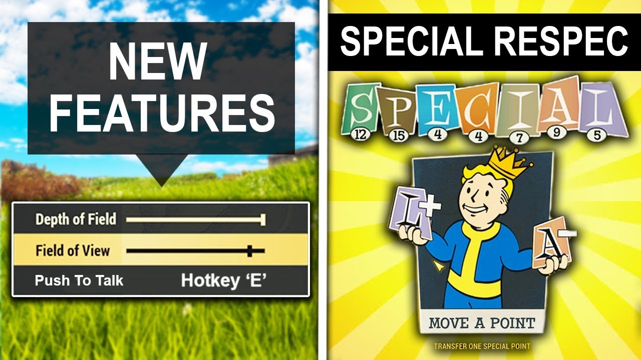 Fallout 76 HUGE UPDATE - New Features, Camp Updates, SPECIAL ... - 