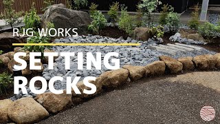 Rock Setting in a Japanese Garden
