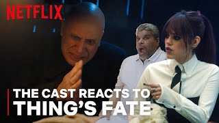 Jenna Ortega and The Cast Of Wednesday React To THAT Thing Scene | Netflix