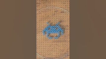 👾 DIY Retro Fuse Bead Easy Craft Ideas Tutorial - Space Invader! #spaceinvaders #perlerbeads #art