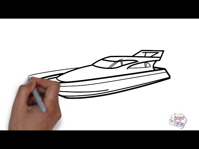 SpeedBoat Easy Drawing & Coloring. --------------------- #speedboat #boat # drawings #drawinglessons #coloringpa…