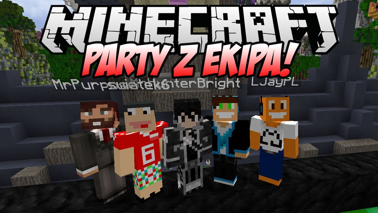 MINECRAFT PARTY! #77 - JESZCZE WIĘKSZA EKIPA! Vertez, LJay, HunterBright, Purpose, Swiatek