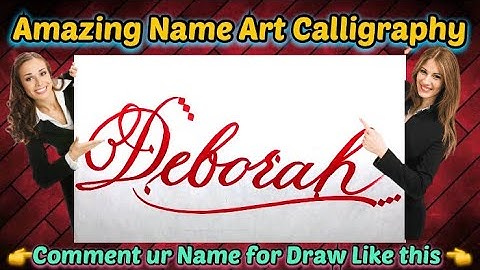 Deborah Name Signature Calligraphy Status | How to Draw, Cursive Calligraphy with Cut Marker