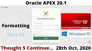 Formatting | Oracle APEX 20.1 part 10 4K