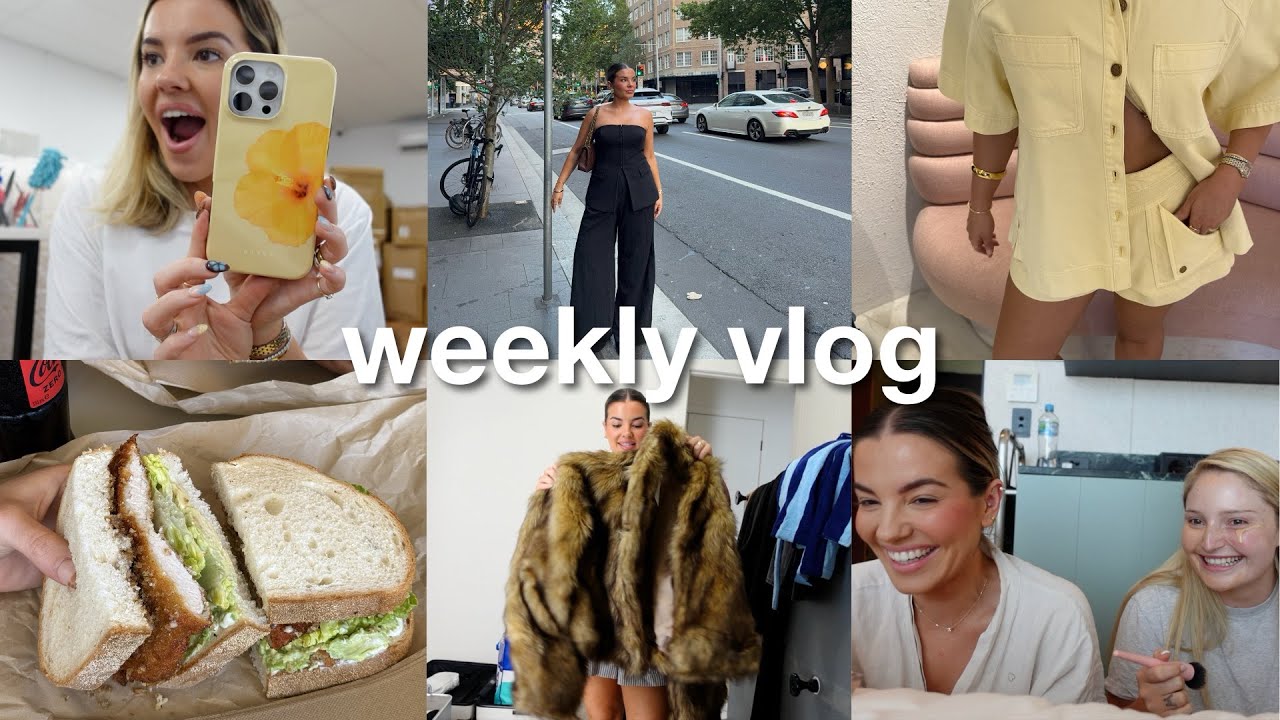 ⁣weekly vlog 💌 NYC prep, new phone cases, sydney event, skin treatment + another open home