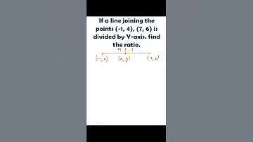 find the Ratio when line divides by y-axis#master cadre maths# class 11th math